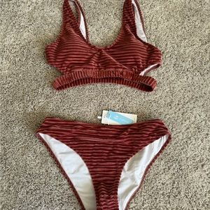 Velvet Dark Rose 2 piece bathing suit